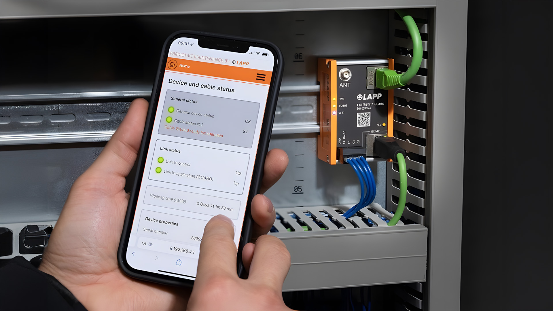 device and cable status