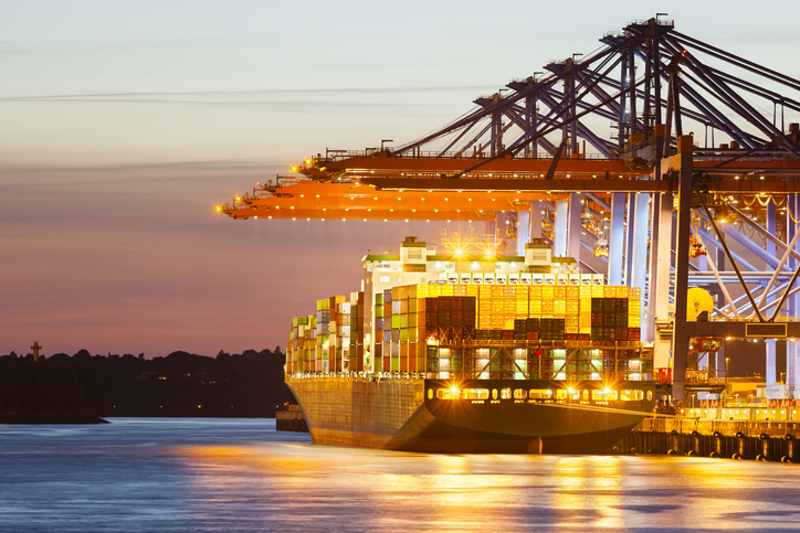 Container Terminal at Night